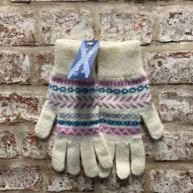 Ladies lambswool gloves, Made in Scotland (code sale 65)