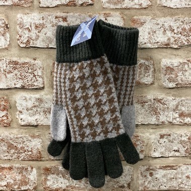 Mens lambswool gloves, Made in Scotland 