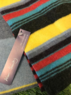 Random stripe lambswool scarf, Made in Scotland Thumbnail