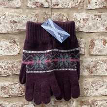 Fairisle ladies lambswool gloves, Made in Scotland (code sale46)