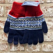 Fairisle ladies lambswool gloves, Made in Scotland (code sale 70)