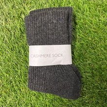 Mens Charcoal Cashmere socks